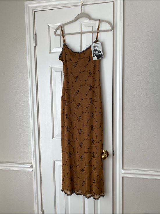 Betsey Johnson Dresses & Skirts - Vintage Betsey Johnson brown/black embroidered slip dress